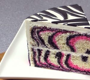 Pink Zebra Cake - a step by step tutorial
