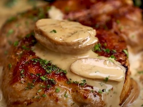 creamy mushroom pork chops recipe