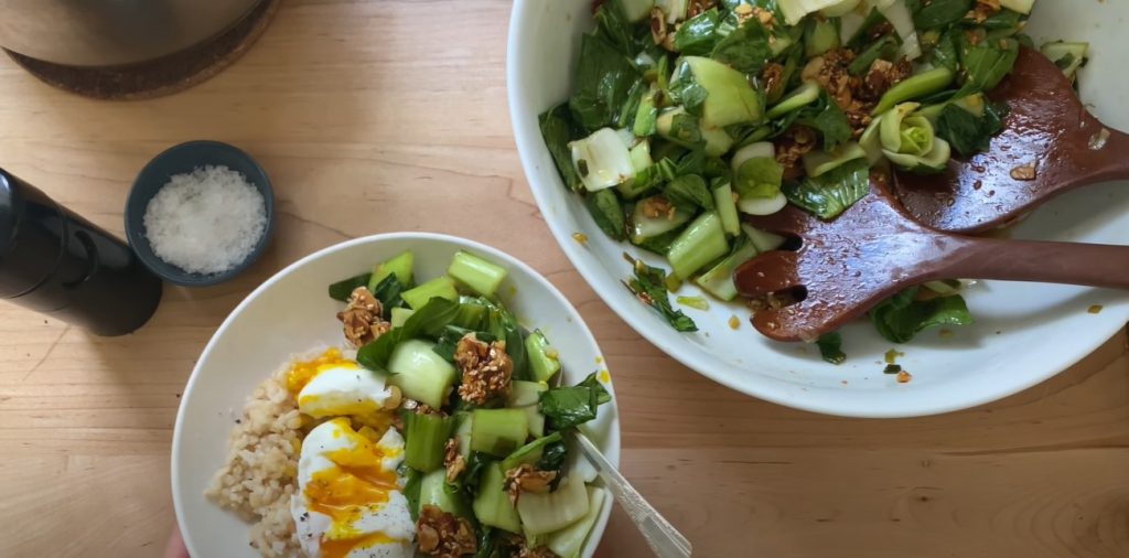 almond and baby bok choy asian salad recipe