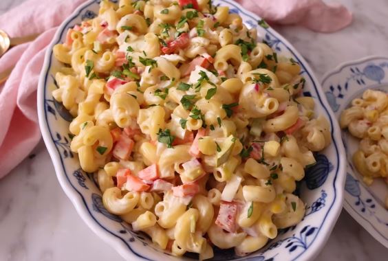 Ham and cheese pasta salad