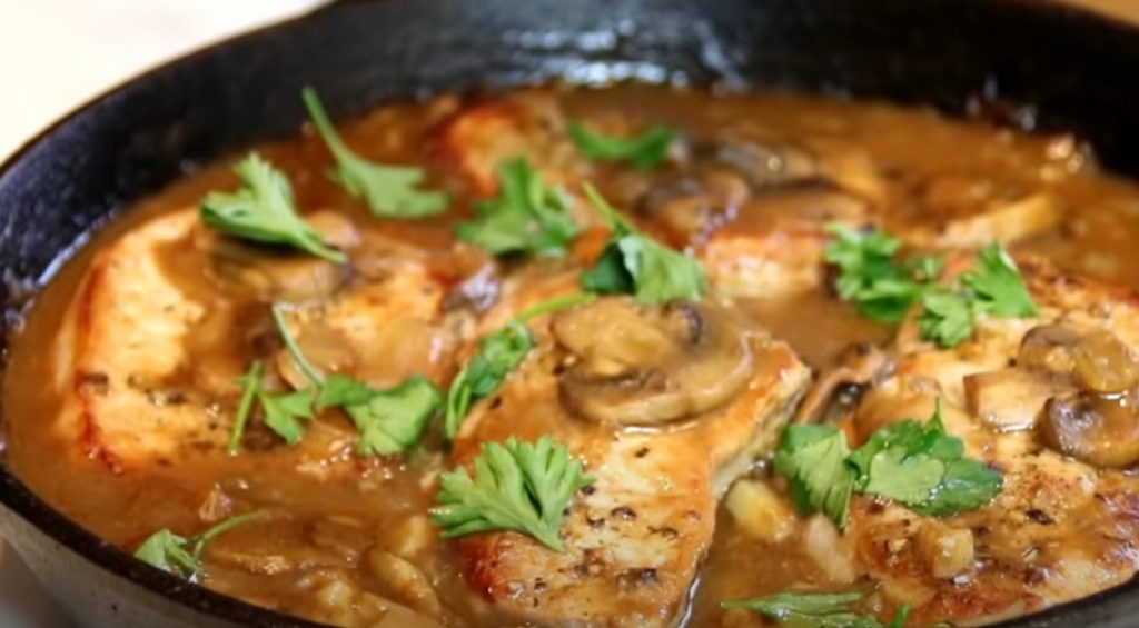 pork chops with mushrooms and shallots recipe