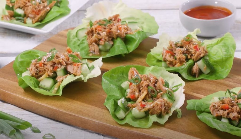 asian tuna salad lettuce cups recipe