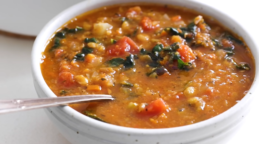 andouille, mushroom, and lentil soup recipe