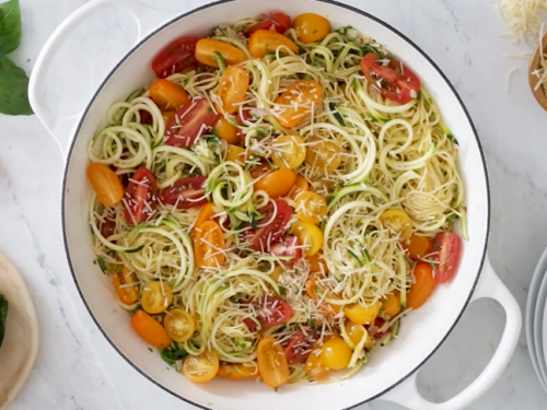 angel hair pasta with zucchini and tomatoes recipe