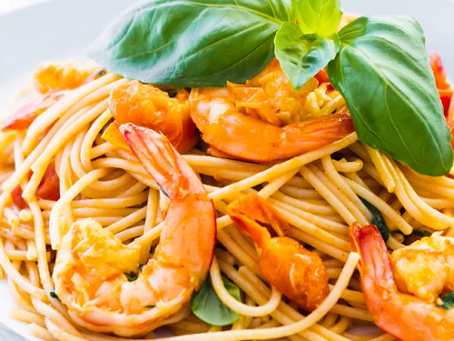 asiago lemon tomato pasta with shrimp recipe
