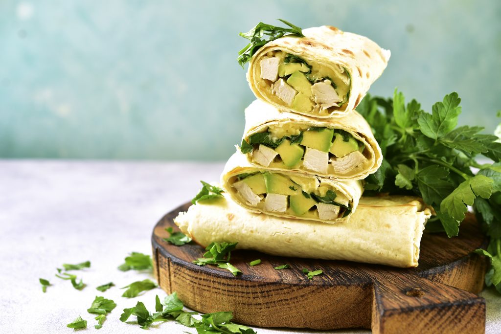 baked chicken avocado burritos recipe