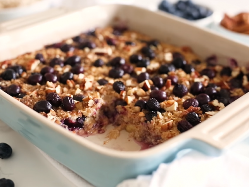 baked oatmeal with blueberries and bananas recipe