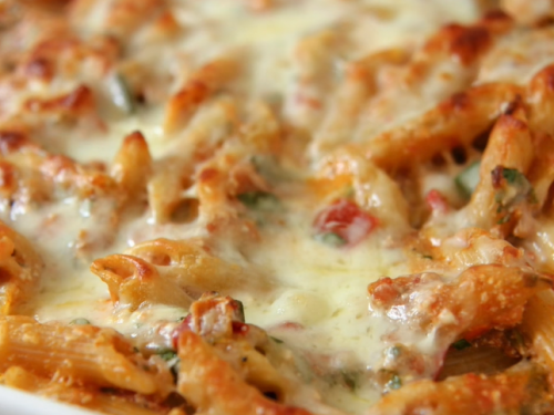 baked ziti with spinach recipe