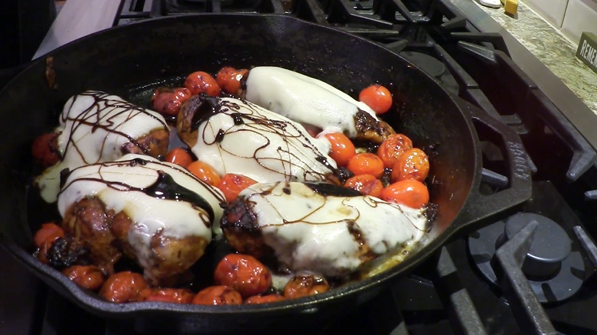 balsamic glazed caprese chicken recipe