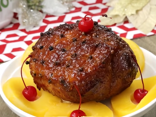 brown sugar baked ham with pineapple recipe