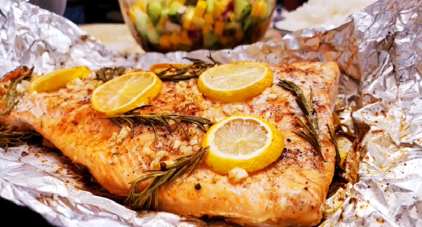broiled salmon with rosemary recipe