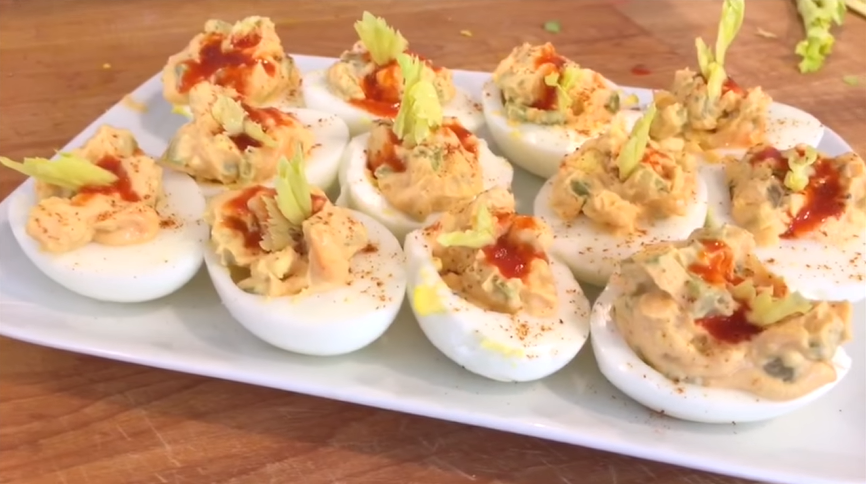 buffalo blue cheese deviled eggs recipe