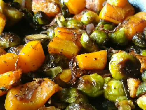 butternut squash and brussels sprouts recipe