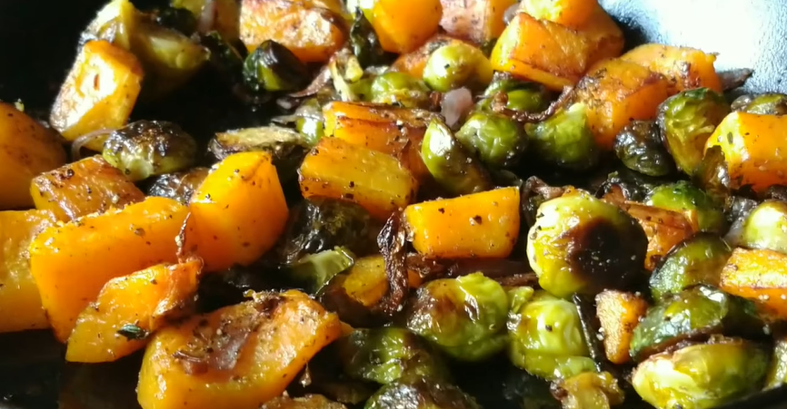 butternut squash and brussels sprouts recipe