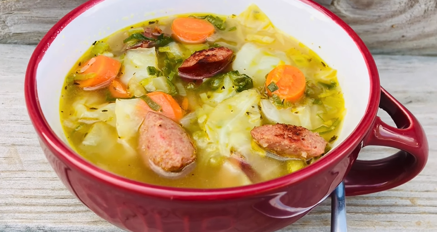 cabbage, kielbasa, and rice soup recipe