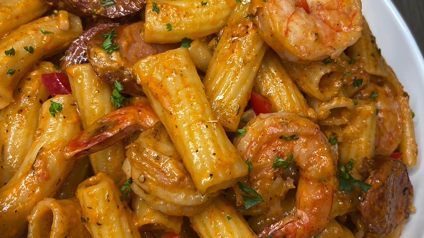 Cajun Shrimp and Sausage Pasta Recipe 