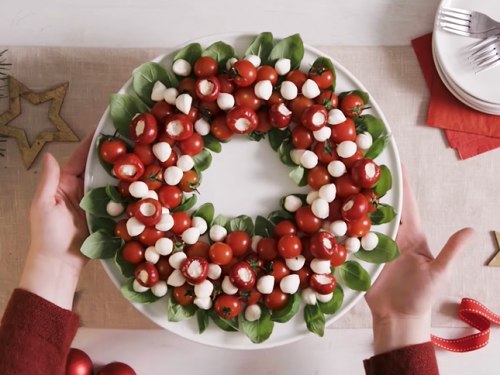 caprese christmas wreath recipe