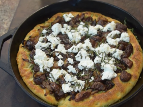 caramelized onion focaccia with goat cheese recipe