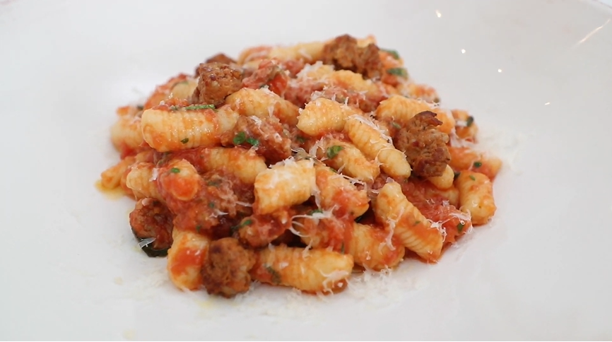 cavatelli with sardinian meat sauce recipe