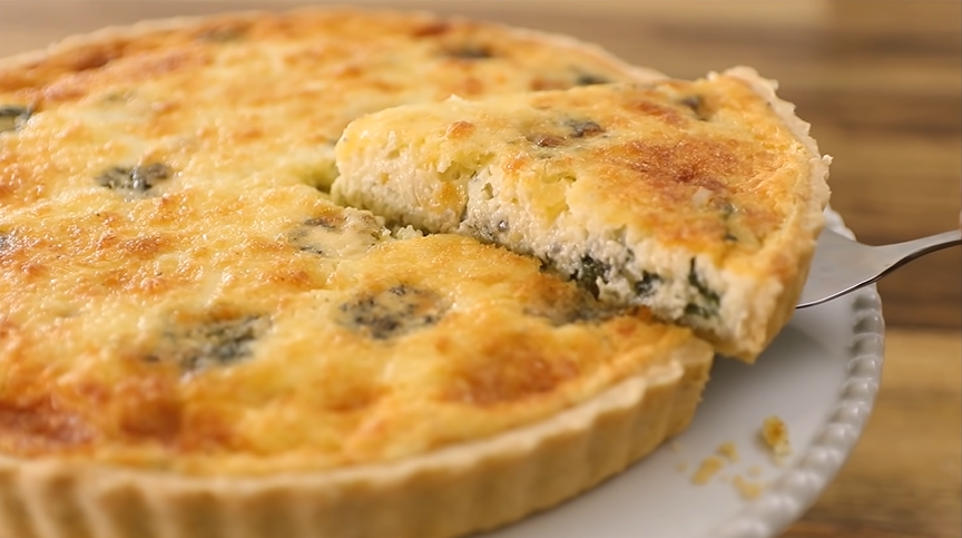 cheesy spinach quiche recipe