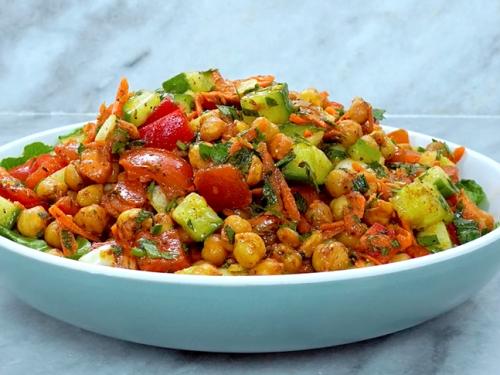 chickpea salad with carrots and dill recipe