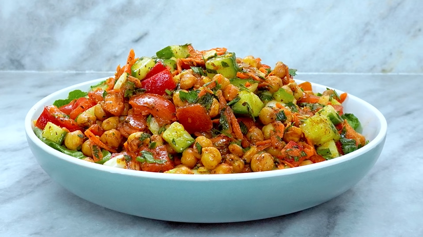 chickpea salad with carrots and dill recipe