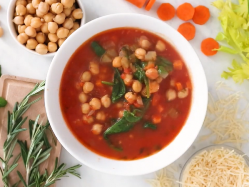 chickpea tomato soup with rosemary recipe