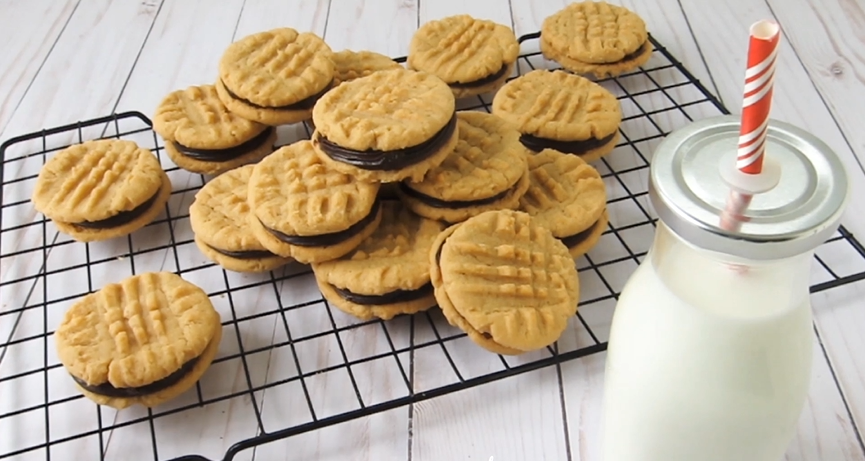 Peanut Butter Nutella Sandwich Cookies