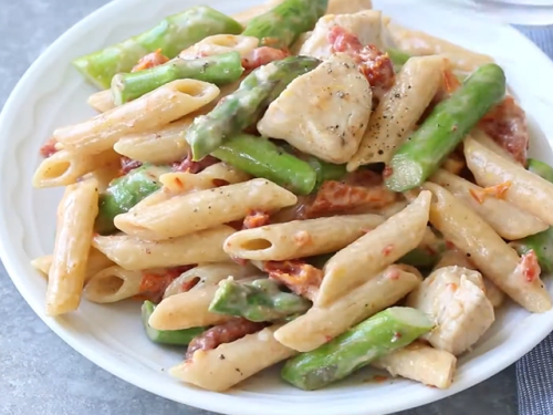 creamy chicken asparagus pasta recipe