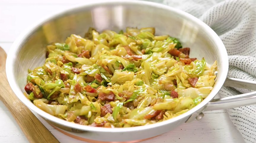 fried cabbage and bacon recipe