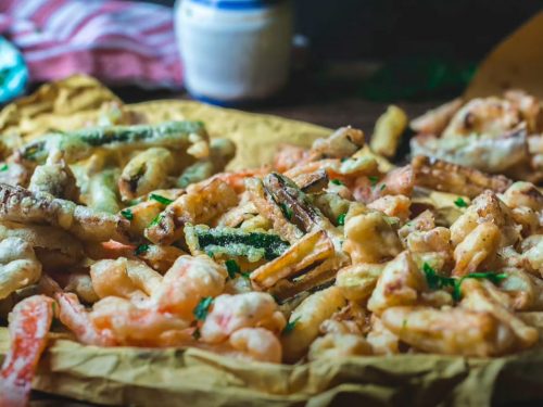 Fritto Misto (Mixed Fried Vegetables and Seafood) Recipe