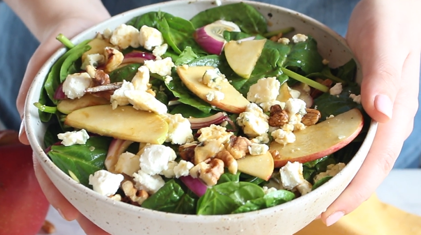 fruit & nut spinach salad recipe