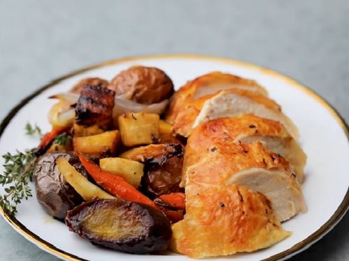 garlic herb butter roast chicken recipe