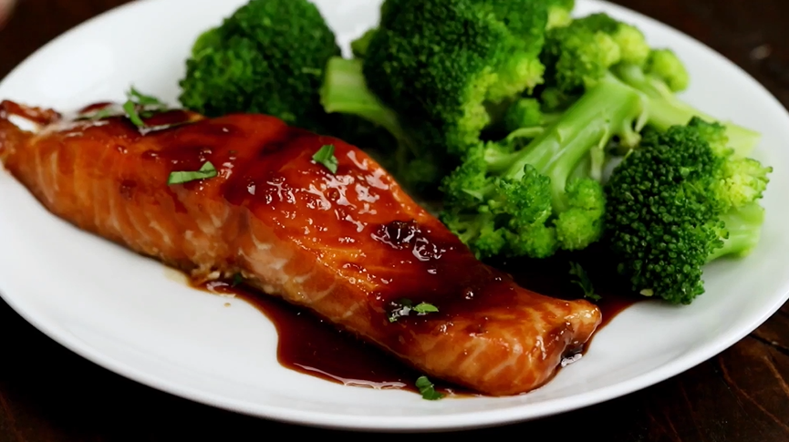 garlic honey ginger glazed salmon recipe