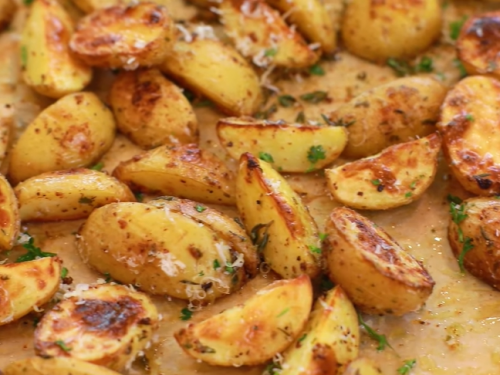 grilled baby potatoes with dijon mustard & thyme recipe