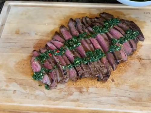 grilled flank steak with chimichurri recipe