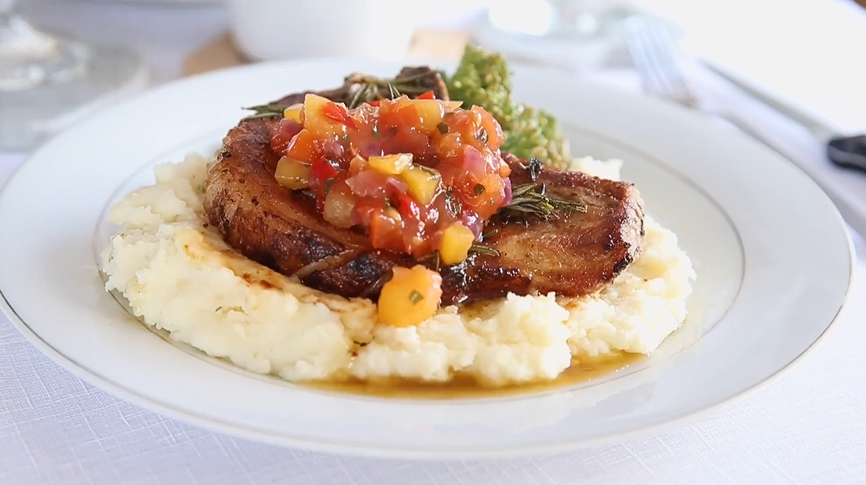 Grilled Pork Chops With Peach Jalapeno Salsa Recipe