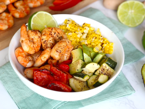 grilled shrimp and vegetable bowl recipe