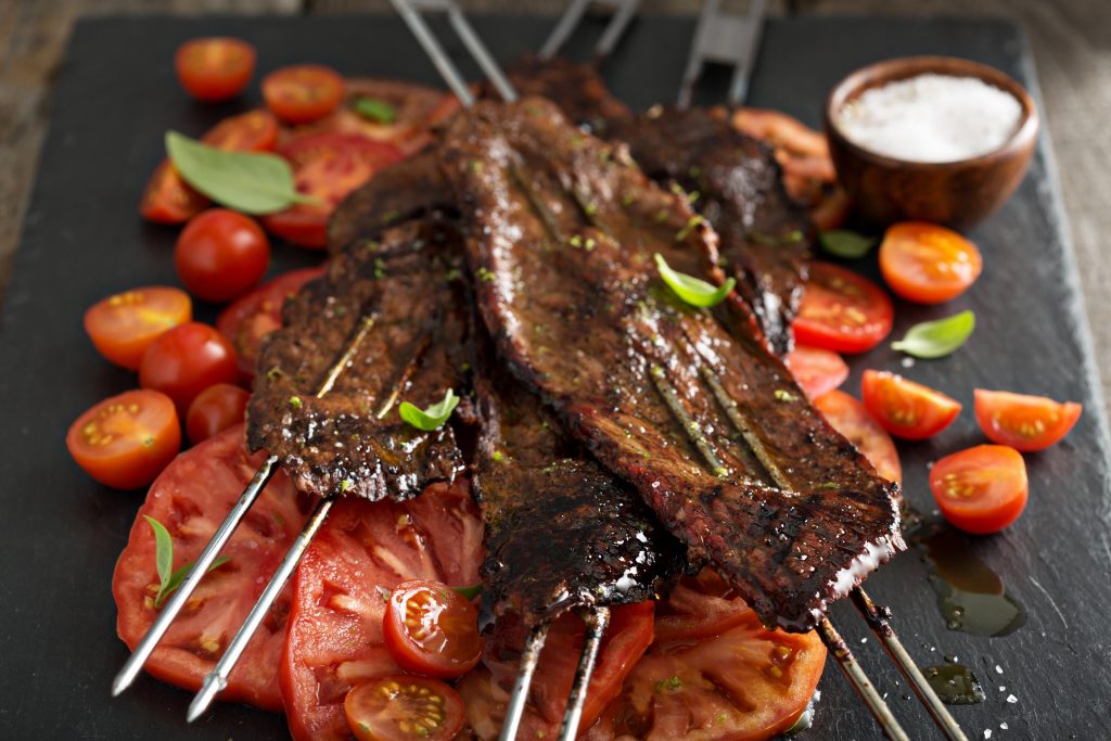 grilled skirt steak skewers recipe