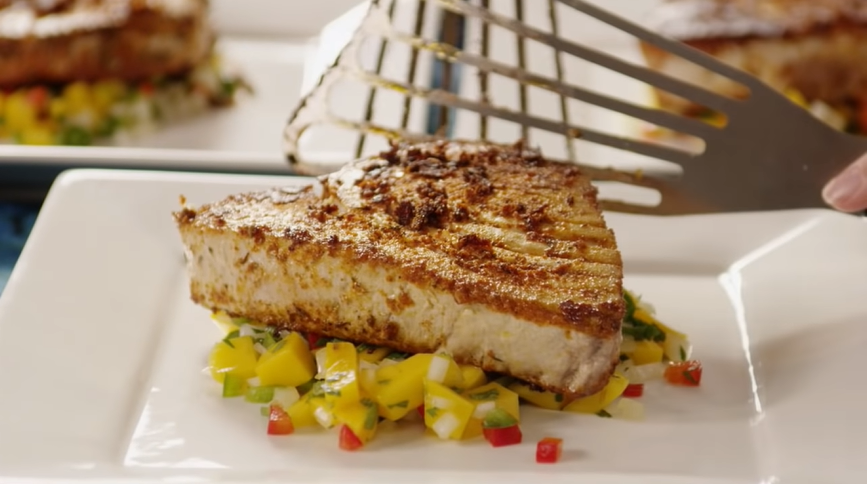 grilled tuna with mint sauce recipe