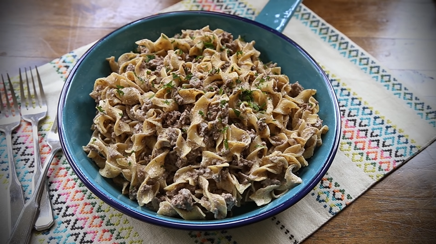 ground beef stroganoff recipe