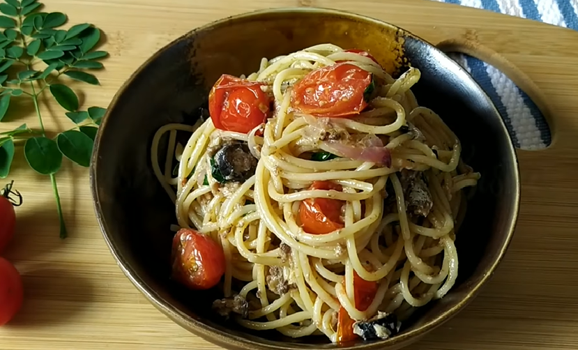 healthy lemon parmesan sardine pasta recipe