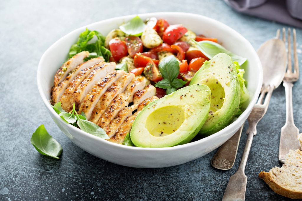 honey mustard chicken salad with bacon and avocado recipe