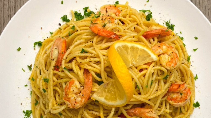 lemon pepper pasta with shrimp recipe