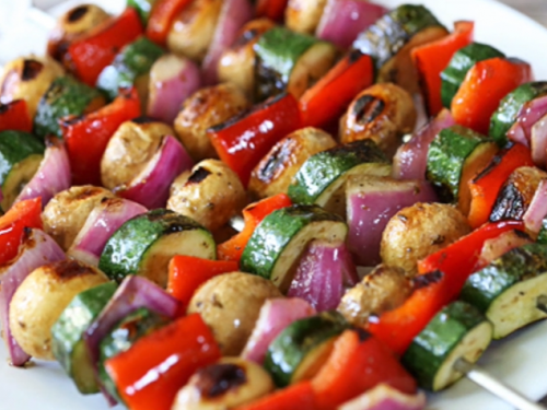 marinated grilled vegetables kabobs recipe