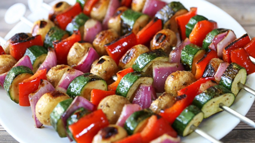 marinated grilled vegetables kabobs recipe