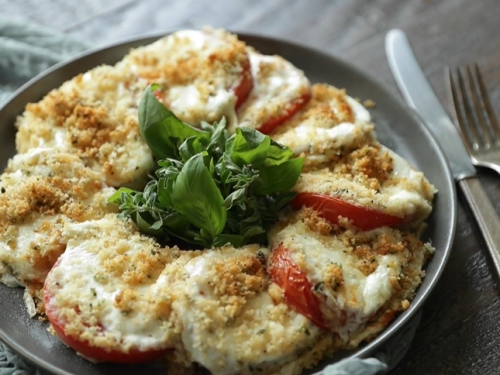 mozzarella and basil stuffed tomatoes recipe