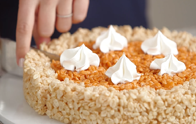 no-bake rice krispies pumpkin cheesecake recipe