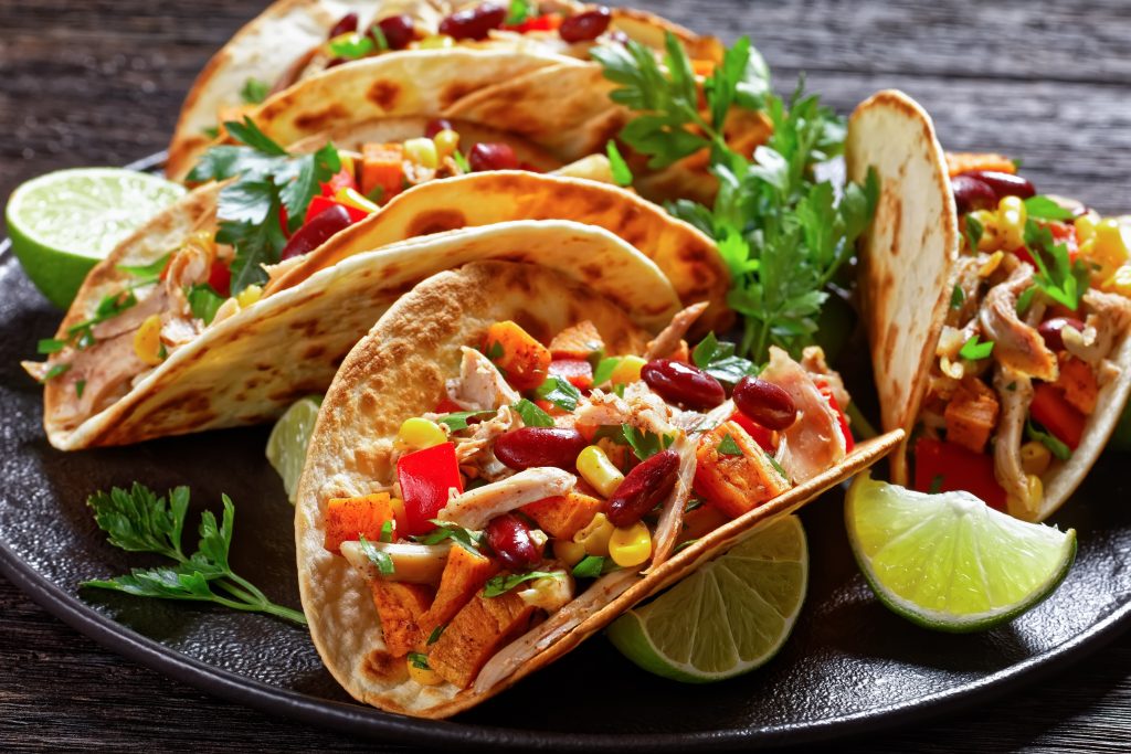 oven roasted chicken tacos recipe