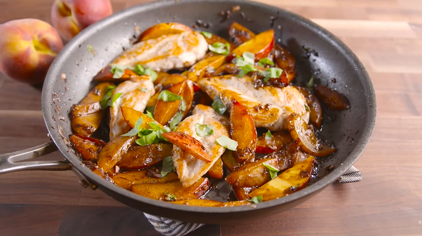 peach chicken with balsamic recipe